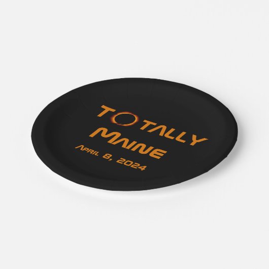 Assiettes En Carton Totalement Maine 2024 Solar Eclipse (Angle)