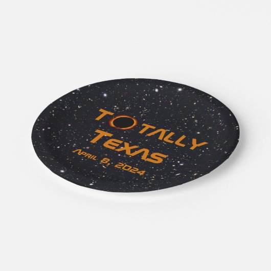 Assiettes En Carton Totalement Texas 2024 Solar Eclipse (Angle)