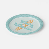 Assiettes En Carton Totalement Twobular Surf Beach 2e anniversaire (Angle)