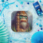Assiettes En Carton Totem amérindien de Bigfoot (Fête)