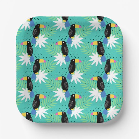 Assiettes En Carton Toucan (Recto)