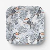 Assiettes En Carton Toucan gris (Recto)