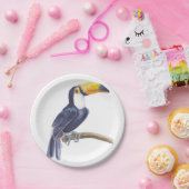 Assiettes En Carton Toucan, oiseau tropical (Fête)
