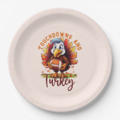 Assiettes En Carton Touchdown et Turquie Thanksgiving (Devant)