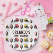 Assiettes En Carton Touchdown Table Plaques Papier Football Thème Part (Fête)