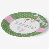 Assiettes En Carton Touchdowns ou Tutus Genre Reveal Party (Angle)