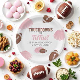 Assiettes En Carton Touchdowns ou Tutus Révélation du sexe