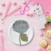 Assiettes En Carton Touche de chrysanthème pourpre (Fête)