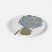 Assiettes En Carton Touche de chrysanthème pourpre (Angle)