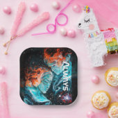 Assiettes En Carton Toujours à travers l'espace Nebula Couple (Fête)