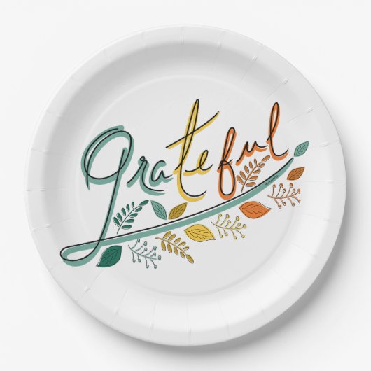 Assiettes En Carton Toujours reconnaissant (Devant)