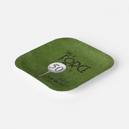 Assiettes En Carton Toujours une force à 50 Golf Green Custom (Angulaire)