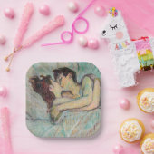 Assiettes En Carton Toulouse-Lautrec - En Lit, Baiser (Fête)