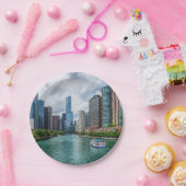 Assiettes En Carton Tour de Chicago (Fête)