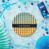 Assiettes En Carton Tour de texte du contrôle du gaz (Fête)