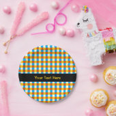 Assiettes En Carton Tour de texte du contrôle du gaz (Fête)