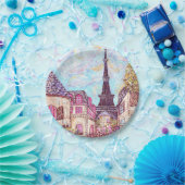 Assiettes En Carton Tour Eiffel à la française Paysage d'inspiration P (Fête)