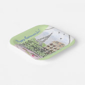 Assiettes En Carton Tour Eiffel capricieuse RETRAITE (Angulaire)