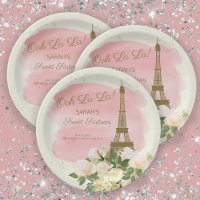 Tour Eiffel en or rose élégant Paris Sweet 16