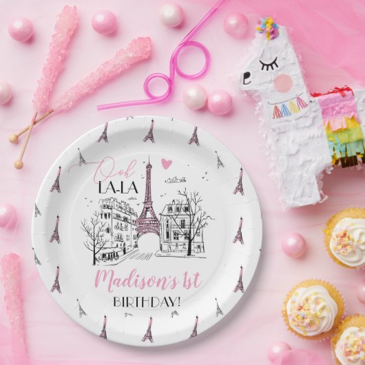 Assiettes En Carton Tour Eiffel Paris Fête d'anniversaire parisienne, (Fête)