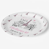 Assiettes En Carton Tour Eiffel Paris Fête d'anniversaire parisienne, (Angle)