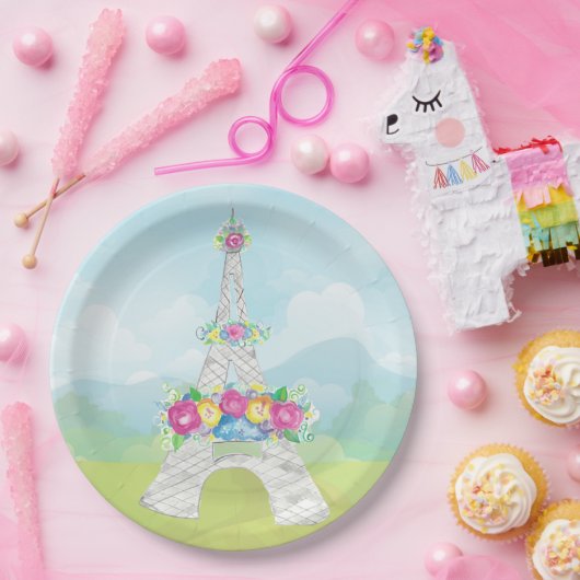 Assiettes En Carton Tour Eiffel, Paris, France, Thème de fête (Fête)