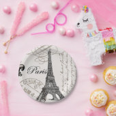 ASSIETTES EN CARTON TOUR EIFFEL VINTAGE MODERNE (Fête)