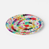 Assiettes En Carton Tourbillon arc-en-ciel (Angle)