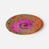 Assiettes En Carton Tourbillon Super rétro Abstrait chaud (Angle)