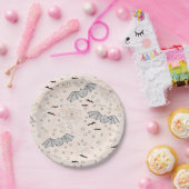 Assiettes En Carton Tourbillonnant Orange Batty, Étoiles & Lunes Éffra (Fête)