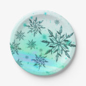 Assiettes En Carton Tourneberge turquoise bleu vert blanc (Devant)