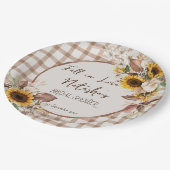 Assiettes En Carton Tournent tournesols amoureux douche de mariée camp (Angle)