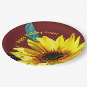 Assiettes En Carton Tournesol (Angle)