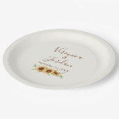 Assiettes En Carton Tournesol (Angle)