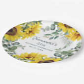 Assiettes En Carton Tournesol 21e fête d'anniversaire (Angle)
