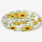 Assiettes En Carton Tournesol 8 (Angle)