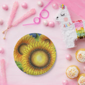 Assiettes En Carton Tournesol Anniversaire de mariage Plaques de papie (Fête)