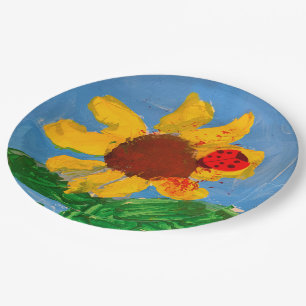 Assiettes En Carton Tournesol "Art by Kids"