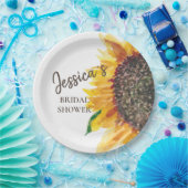 Assiettes En Carton Tournesol Brown jaune Fête des mariées blanche (Fête)