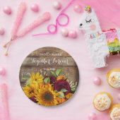 Assiettes En Carton Tournesol, Citrouille et Rose Plaques de mariage (Fête)