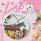 Assiettes En Carton Tournesol Cowboy Horse Plaques en papier (Fête)