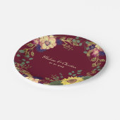 Assiettes En Carton Tournesol de Bourgogne Mariage rustique (Angle)