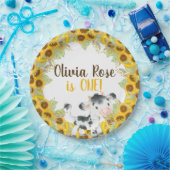 Assiettes En Carton Tournesol de vache fille anniversaire customisé pl (Fête)