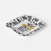 Assiettes En Carton Tournesol de vache mignonne Ferme moderne Animal 1 (Angulaire)