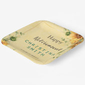 Assiettes En Carton Tournesol Elegant Watercolor Retraite Party (Angulaire)