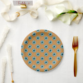 Assiettes En Carton Tournesol Fleurs Bleues Minuscules