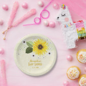 Assiettes En Carton Tournesol Fleurs Lin Baby Shower (Fête)