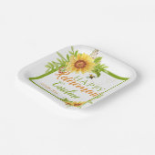 Assiettes En Carton Tournesol floral (Angulaire)