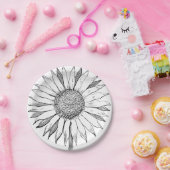 Assiettes En Carton Tournesol illustré (Fête)