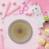 Assiettes En Carton Tournesol inspiré Burlap (Fête)